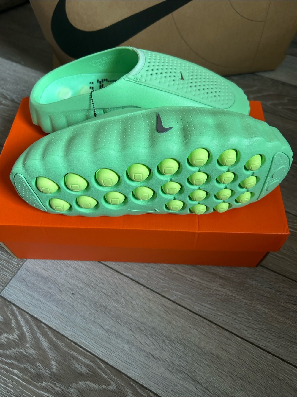 Men’s Nike Mind 001 Slides - Mint Cucumber Green - Picture 5 of 9